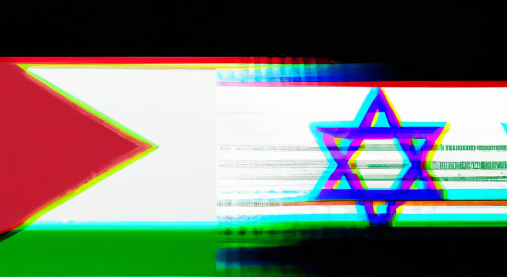 Palestinian and Israeli Flags