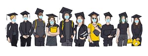 Graduates Wearing Masks